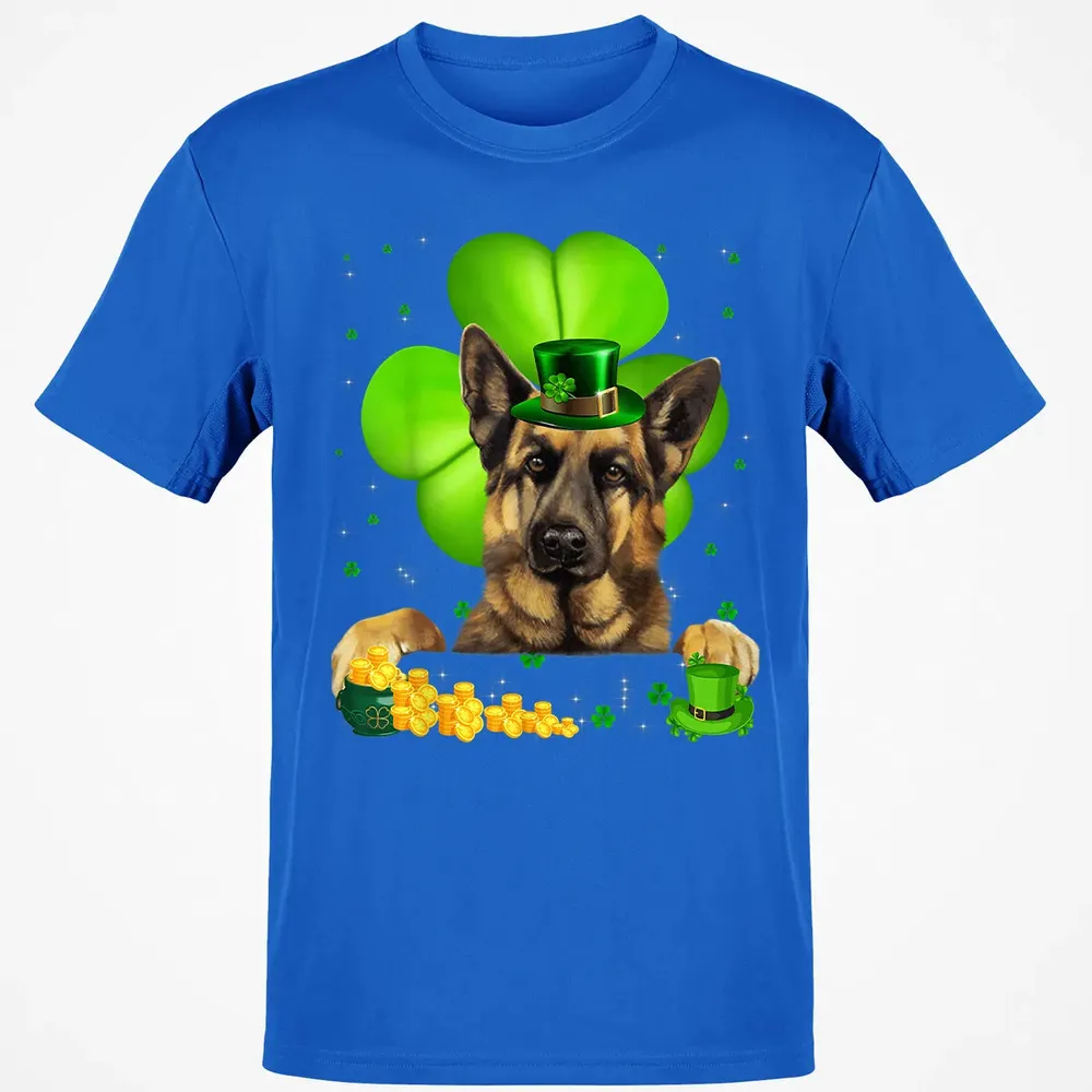 St Patrick's Day German Shepherd Shamrock Classic Unisex T-Shirt - 12