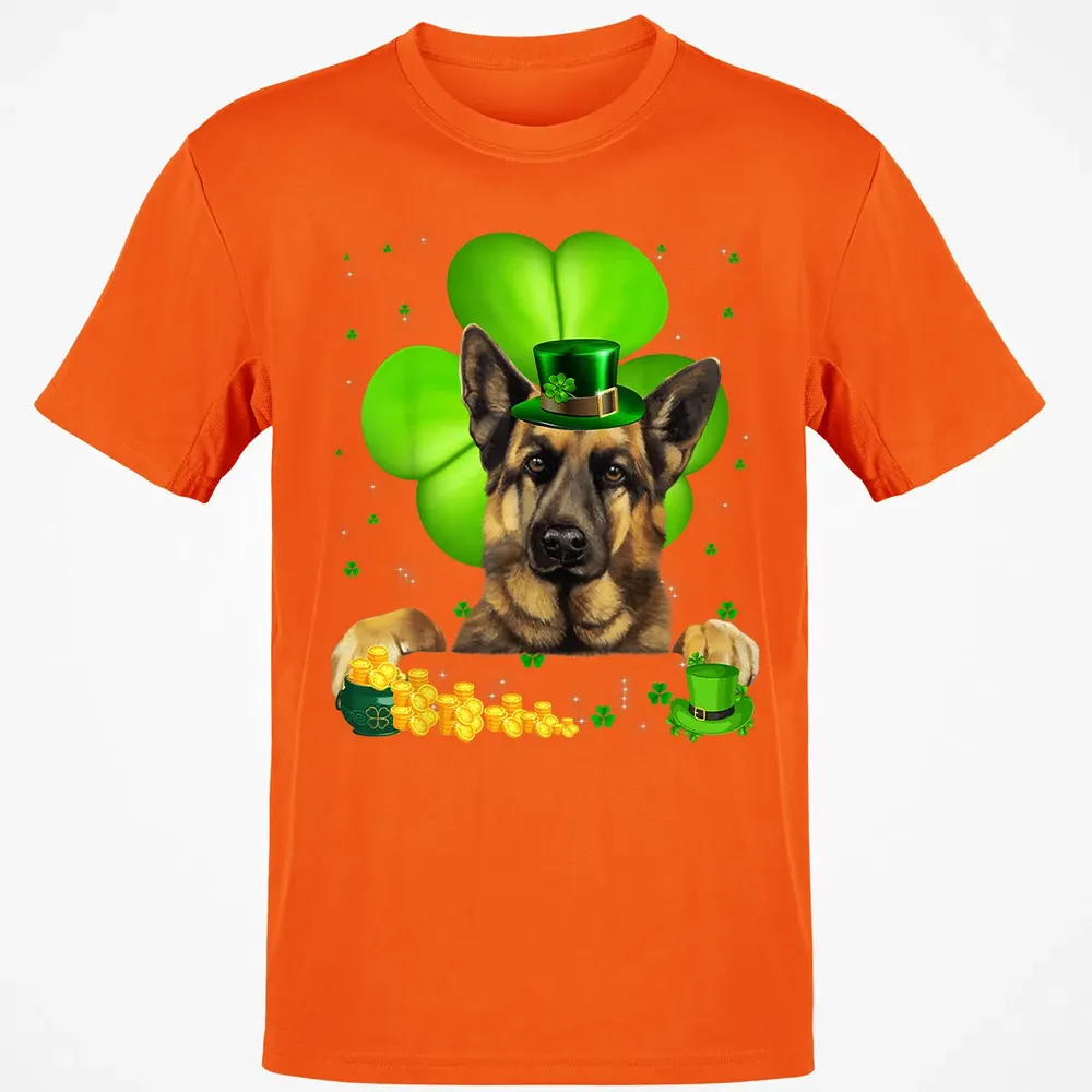 St Patrick's Day German Shepherd Shamrock Classic Unisex T-Shirt - 9