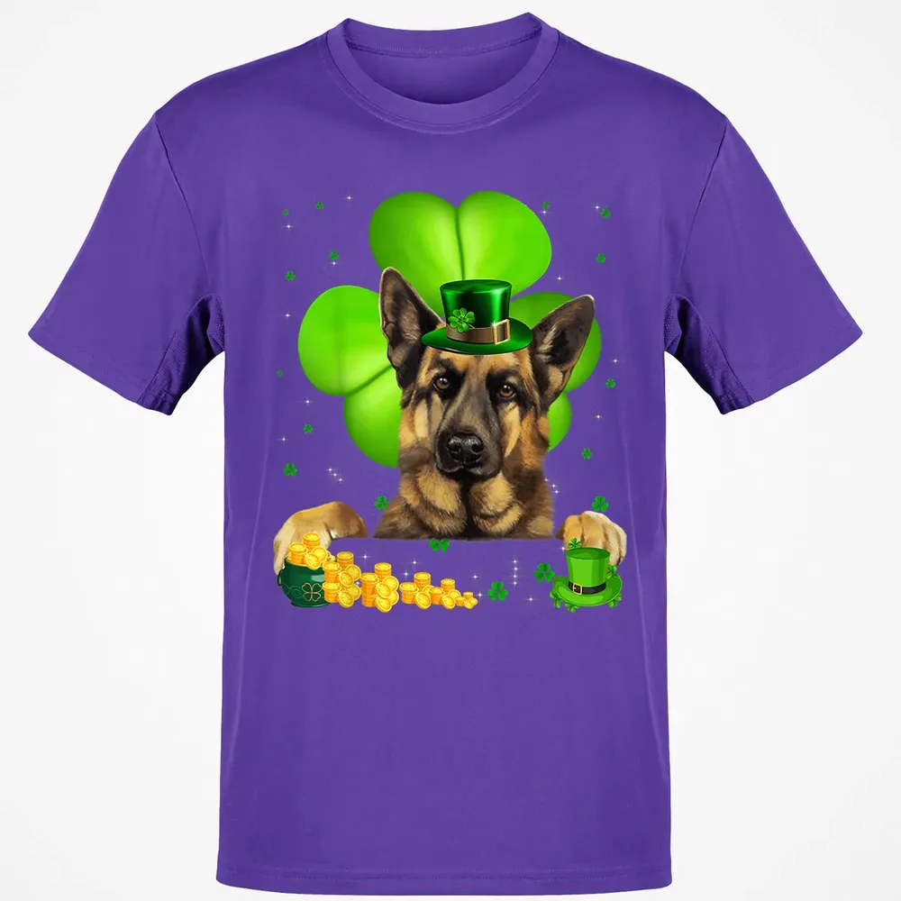St Patrick's Day German Shepherd Shamrock Classic Unisex T-Shirt - 10