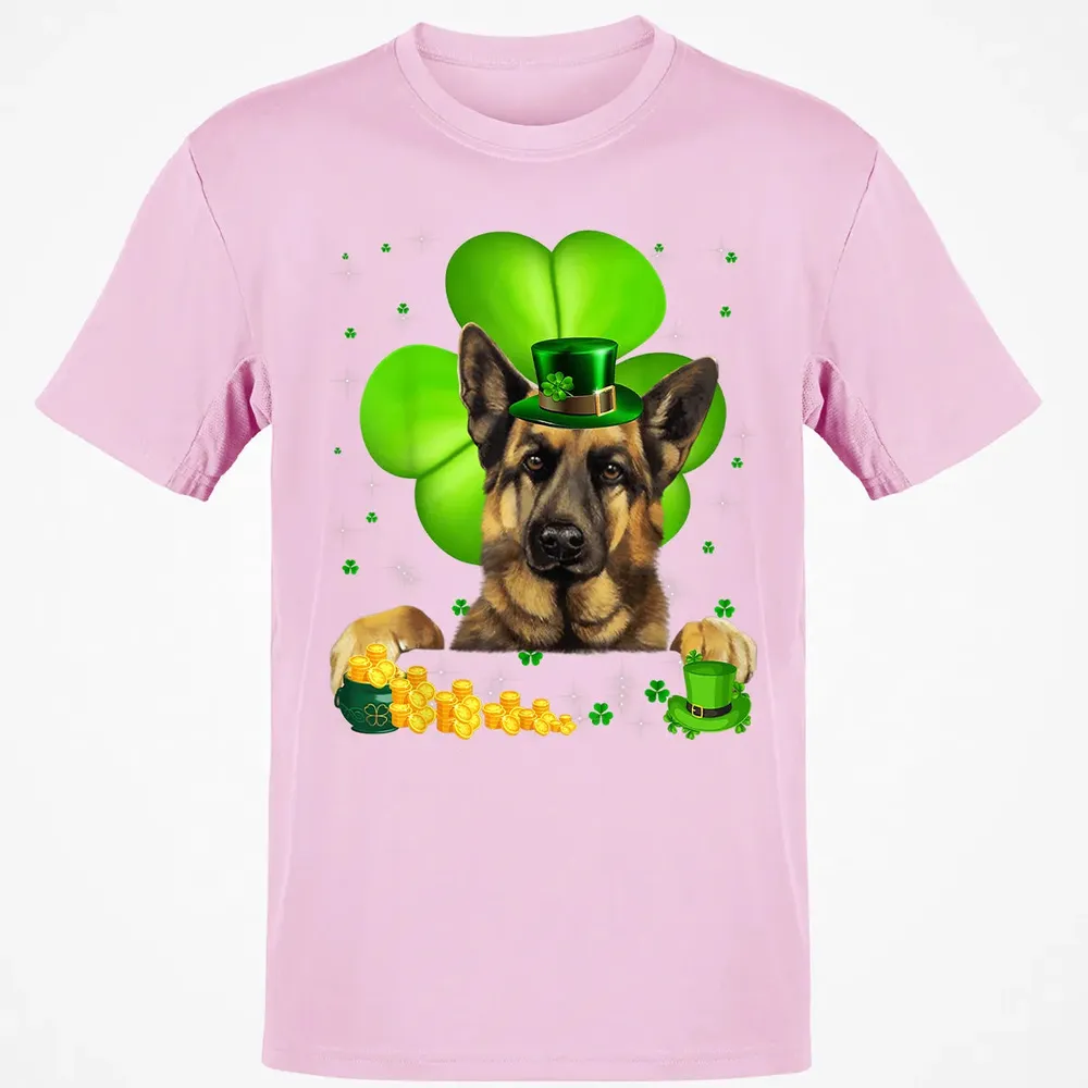 St Patrick's Day German Shepherd Shamrock Classic Unisex T-Shirt - 6