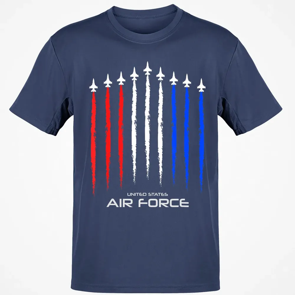 Air Force US Veterans 4th of July    American Flag Classic Unisex T-Shirt - 8
