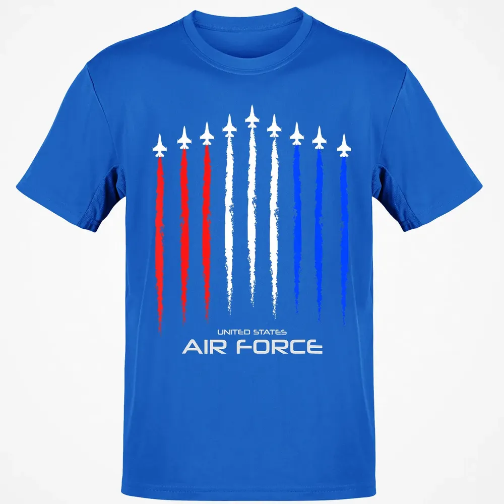 Air Force US Veterans 4th of July    American Flag Classic Unisex T-Shirt - 12