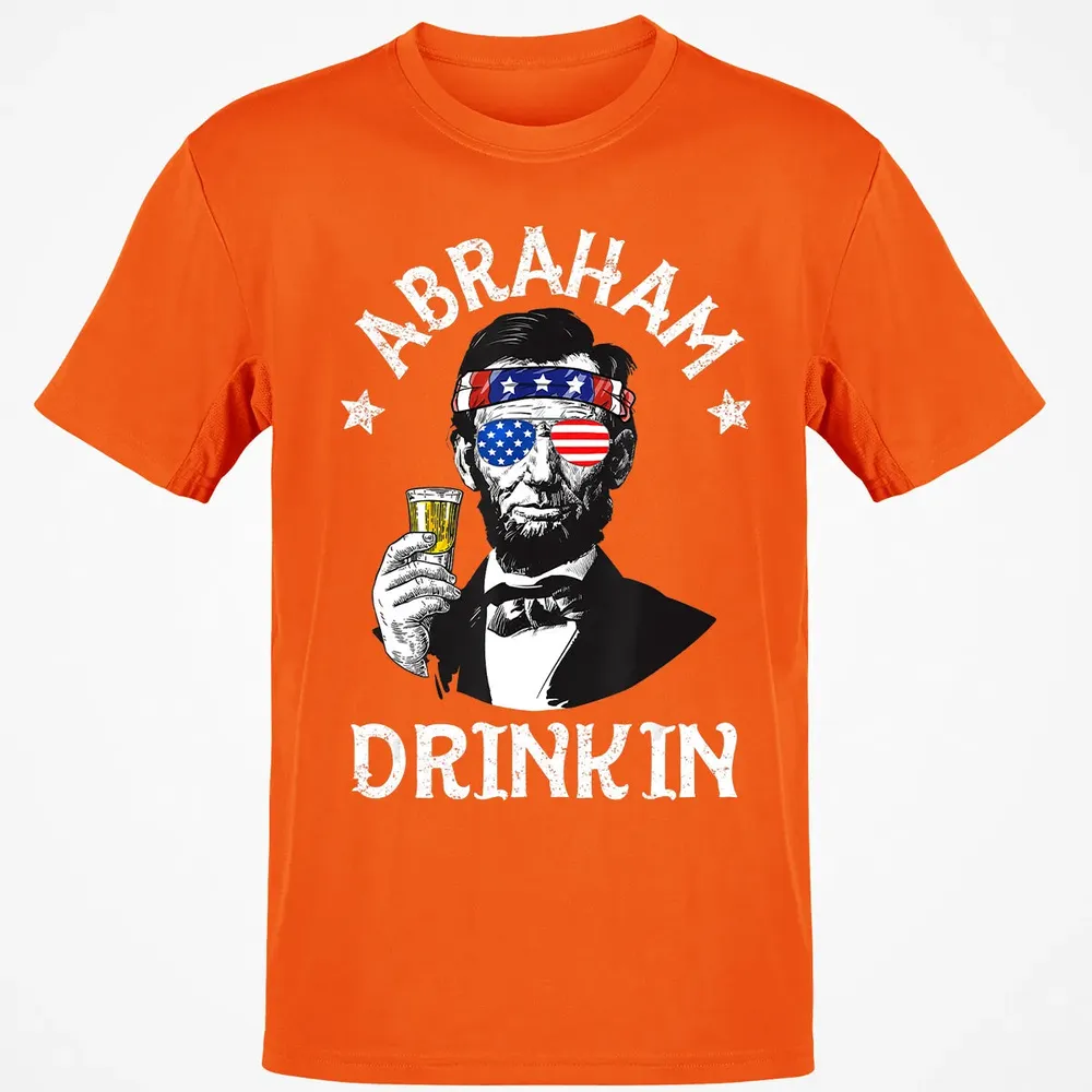 Abraham Drinkin 4th of July  Abe Lincoln Men Women Gift Classic Unisex T-Shirt - 9