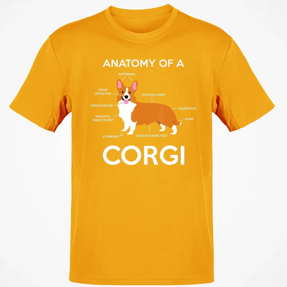 Anatomy Of A Corgi  Funny Corgis Dog Puppy  Gift Classic Unisex T-Shirt - 5