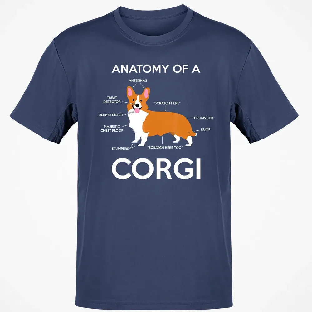 Anatomy Of A Corgi  Funny Corgis Dog Puppy  Gift Classic Unisex T-Shirt - 8