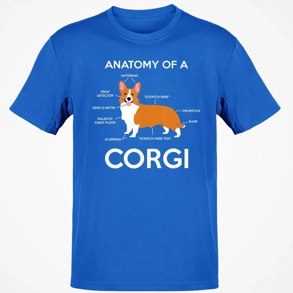 Anatomy Of A Corgi  Funny Corgis Dog Puppy  Gift Classic Unisex T-Shirt - 12