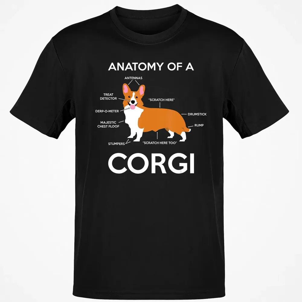 Anatomy Of A Corgi  Funny Corgis Dog Puppy  Gift Classic Unisex T-Shirt - 2