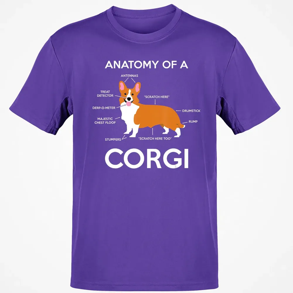 Anatomy Of A Corgi  Funny Corgis Dog Puppy  Gift Classic Unisex T-Shirt - 10
