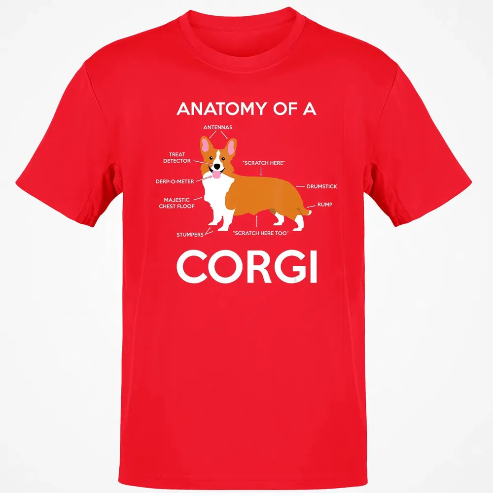 Anatomy Of A Corgi  Funny Corgis Dog Puppy  Gift Classic Unisex T-Shirt - 11