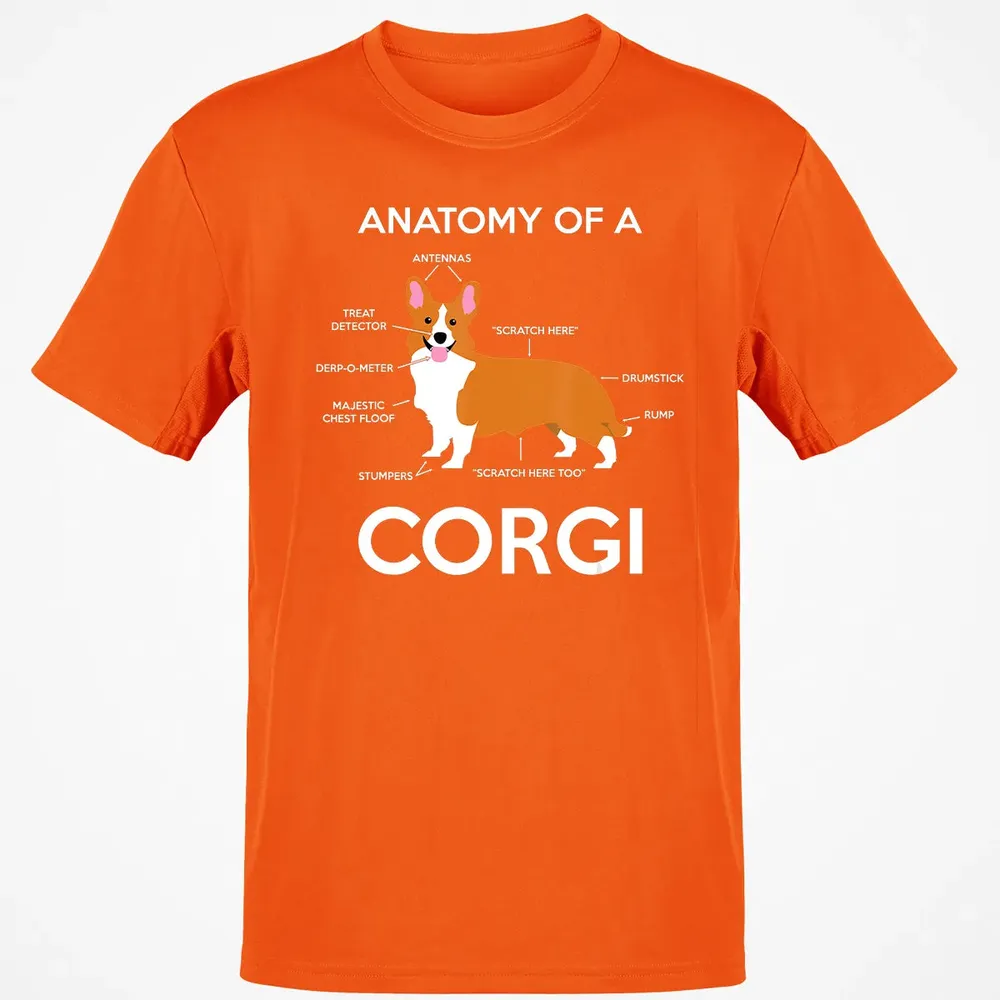 Anatomy Of A Corgi  Funny Corgis Dog Puppy  Gift Classic Unisex T-Shirt - 9