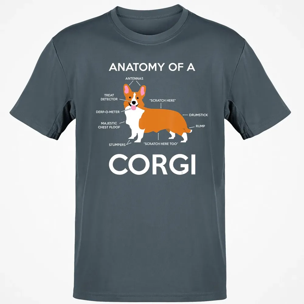 Anatomy Of A Corgi  Funny Corgis Dog Puppy  Gift Classic Unisex T-Shirt - 4