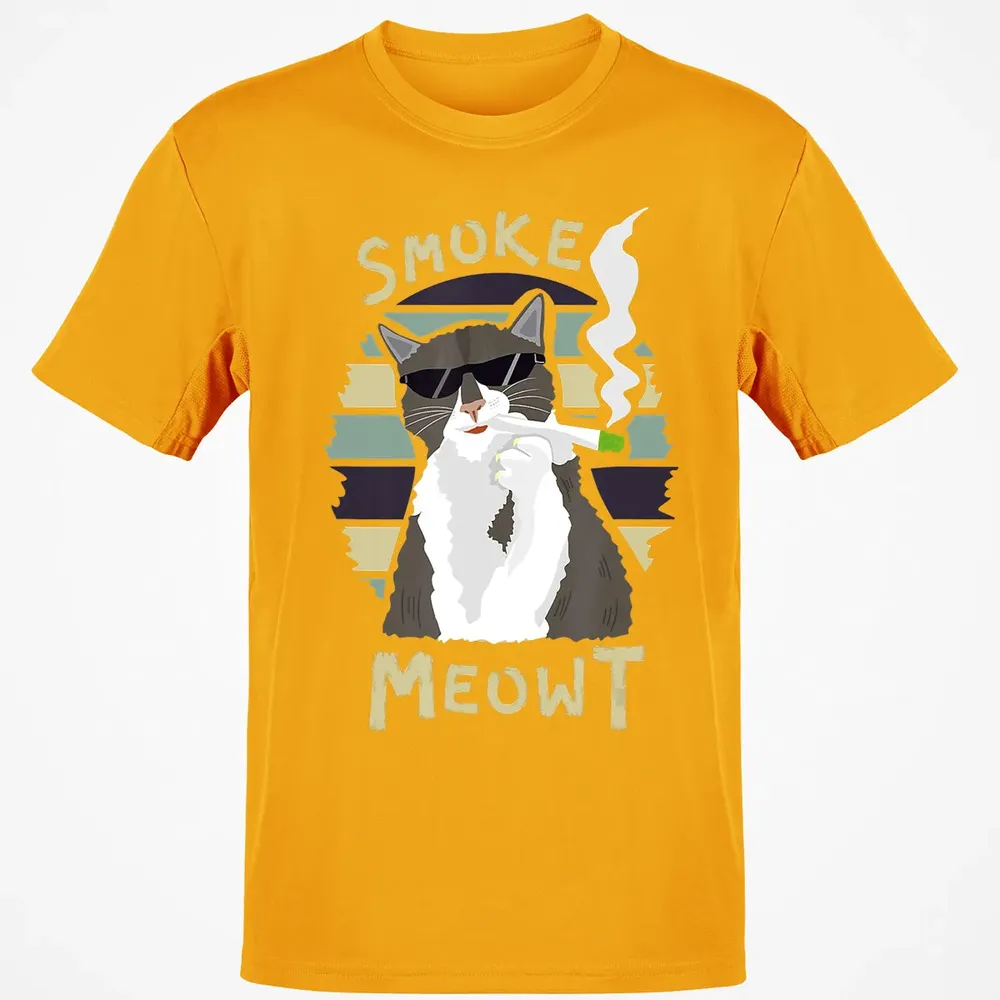 420 Cat Smoking Weed Kitten Cannabis  Gift Women Men Classic Unisex T-Shirt - 5