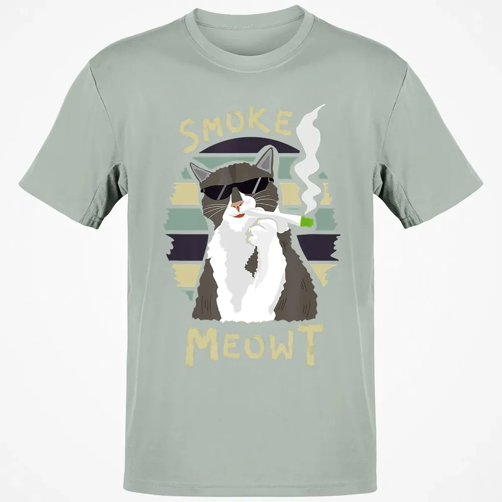 420 Cat Smoking Weed Kitten Cannabis  Gift Women Men Classic Unisex T-Shirt - 3