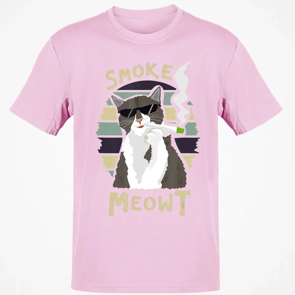 420 Cat Smoking Weed Kitten Cannabis  Gift Women Men Classic Unisex T-Shirt - 6