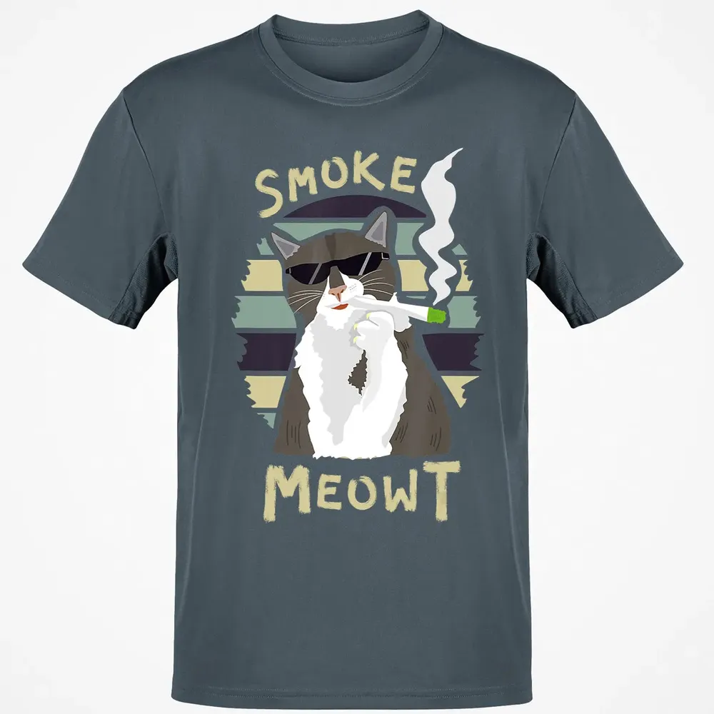 420 Cat Smoking Weed Kitten Cannabis  Gift Women Men Classic Unisex T-Shirt - 4