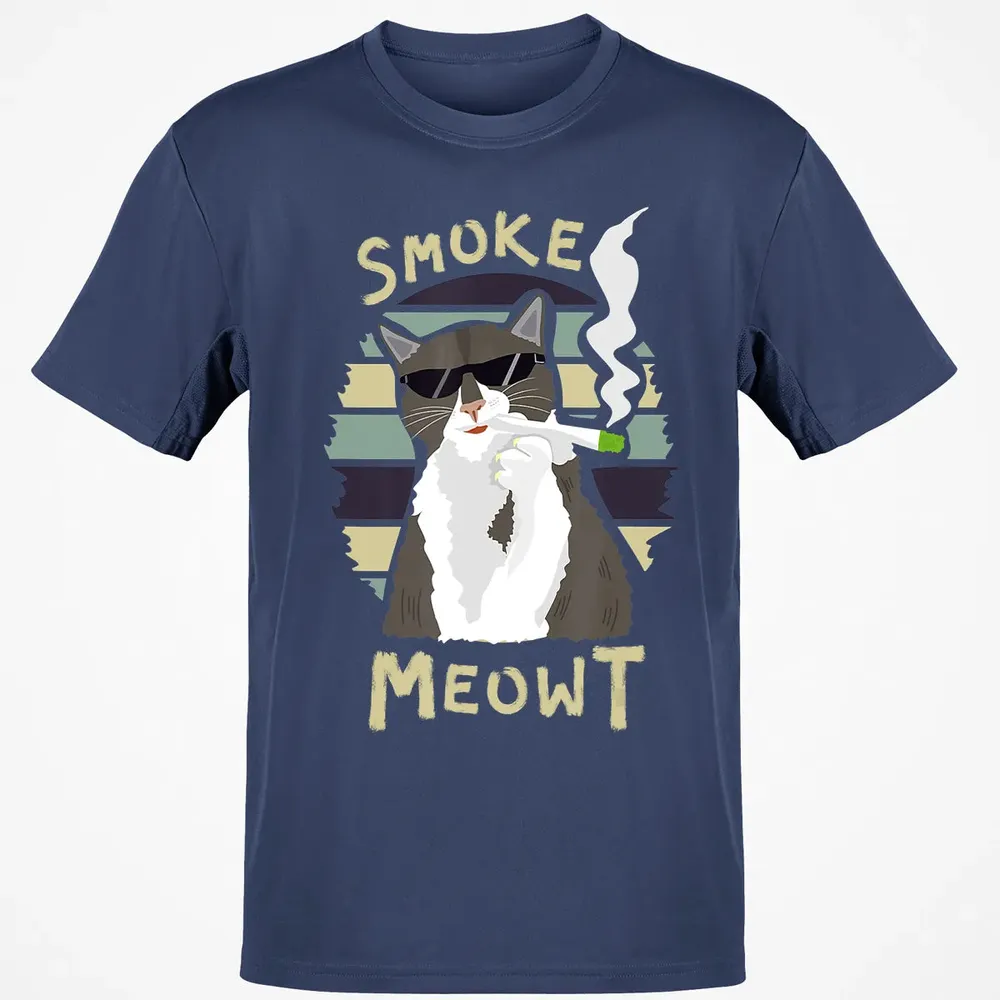 420 Cat Smoking Weed Kitten Cannabis  Gift Women Men Classic Unisex T-Shirt - 8