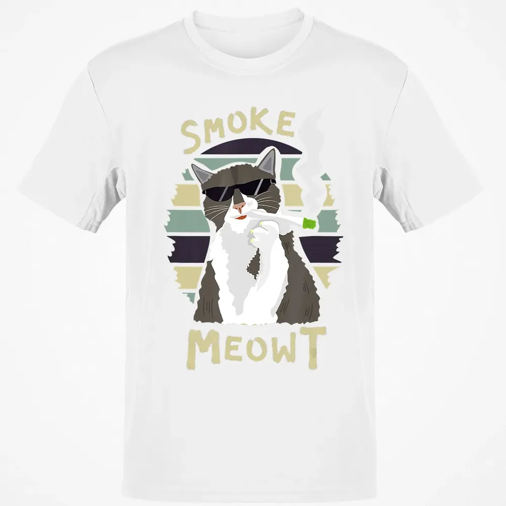 420 Cat Smoking Weed Kitten Cannabis  Gift Women Men Classic Unisex T-Shirt - 13