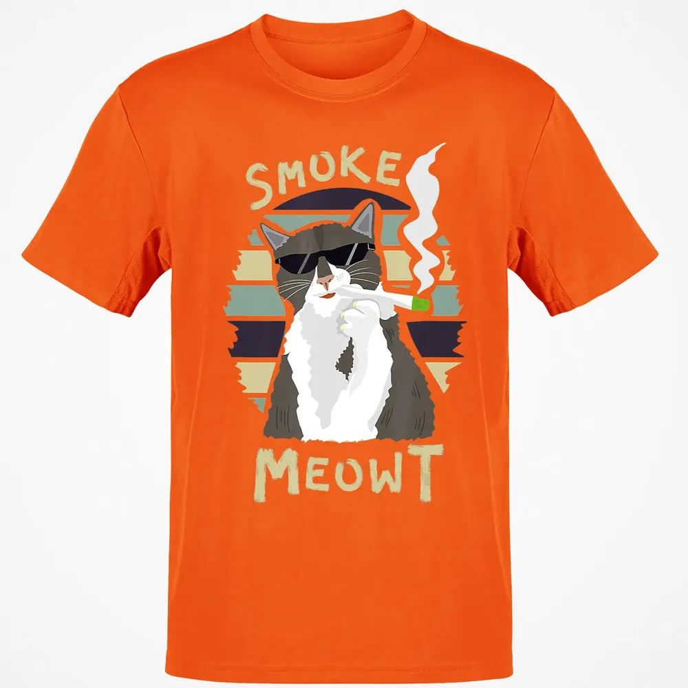 420 Cat Smoking Weed Kitten Cannabis  Gift Women Men Classic Unisex T-Shirt - 9