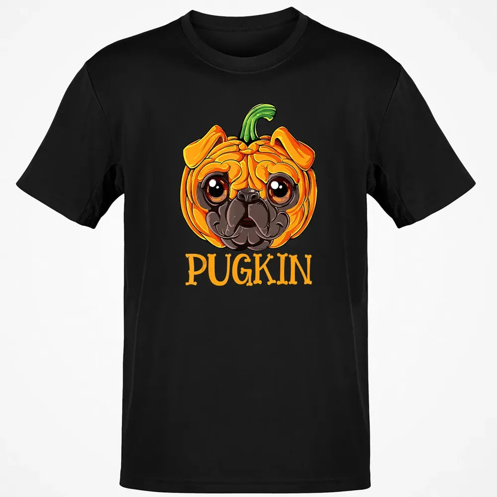Pugkin Pug Pumpkin  Halloween Kids Boys Thanksgiving Classic Unisex T-Shirt - 2