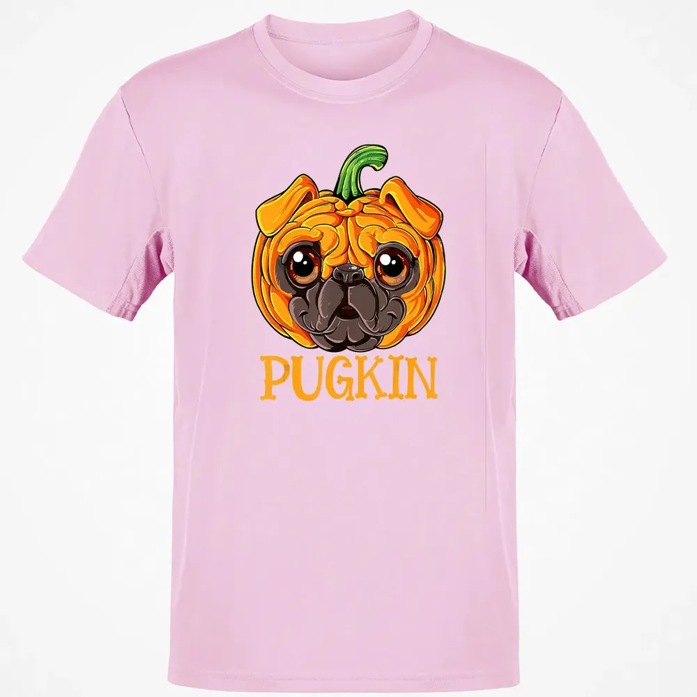 Pugkin Pug Pumpkin  Halloween Kids Boys Thanksgiving Classic Unisex T-Shirt - 6