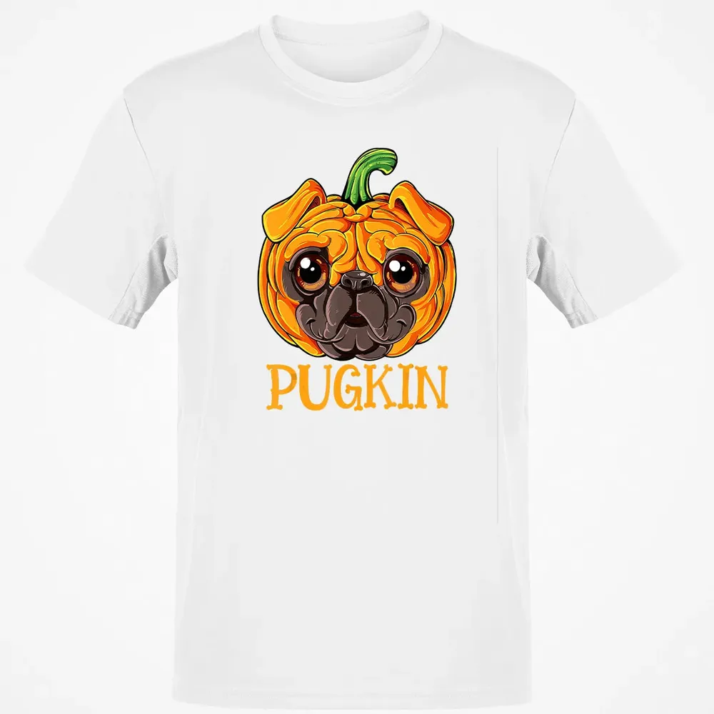Pugkin Pug Pumpkin  Halloween Kids Boys Thanksgiving Classic Unisex T-Shirt - 13