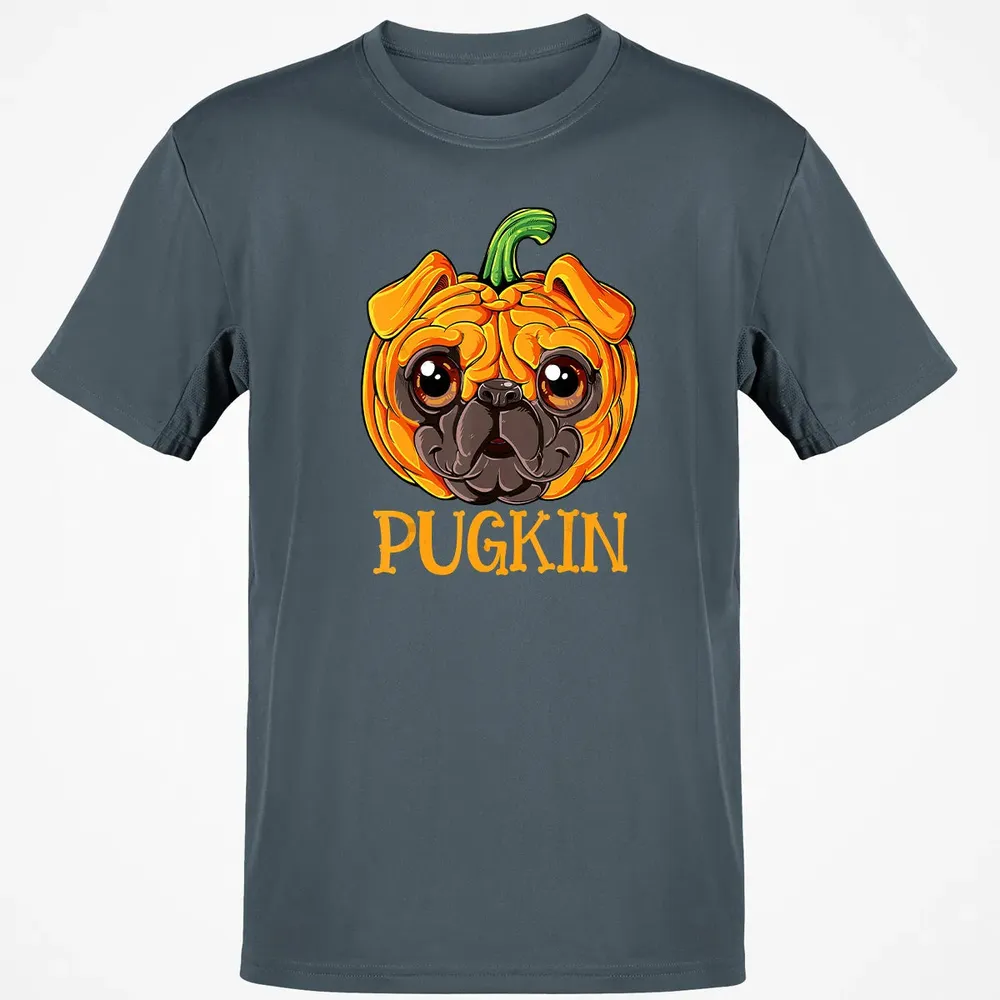 Pugkin Pug Pumpkin  Halloween Kids Boys Thanksgiving Classic Unisex T-Shirt - 4
