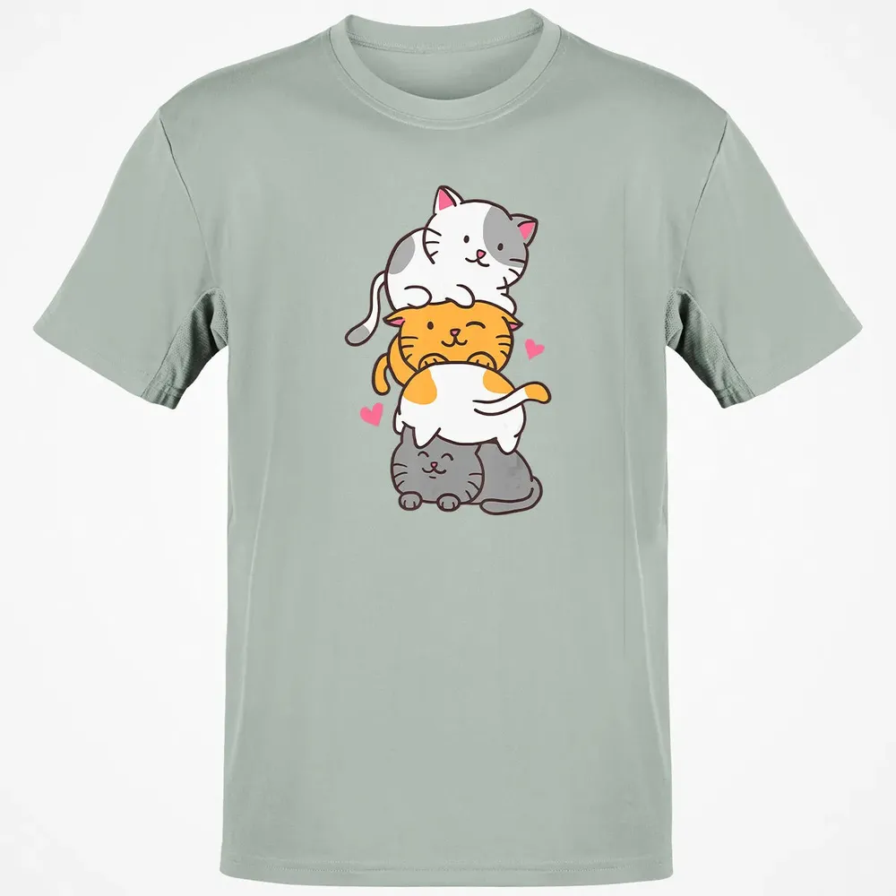 Cat Cats Meowtain Cute Kitty Pile Anime Kawaii Neko Gift Classic Unisex T-Shirt - 3
