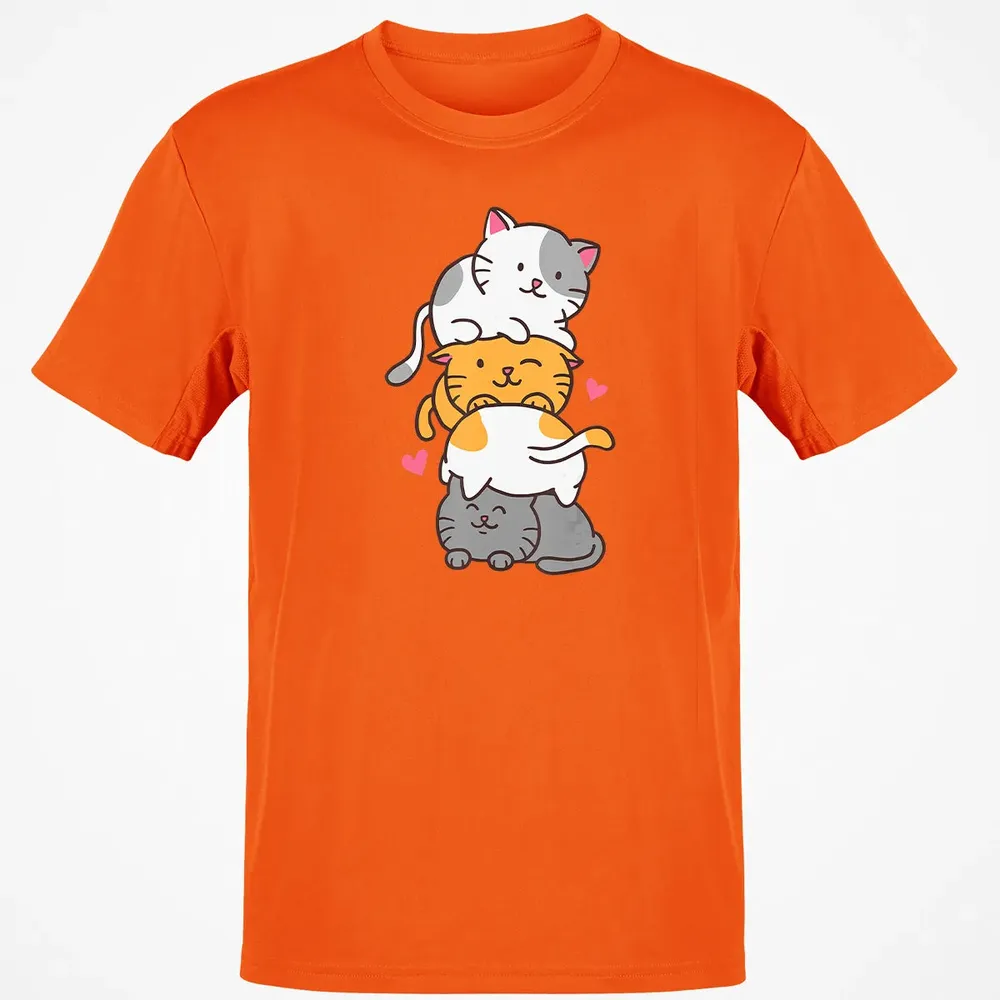 Cat Cats Meowtain Cute Kitty Pile Anime Kawaii Neko Gift Classic Unisex T-Shirt - 9