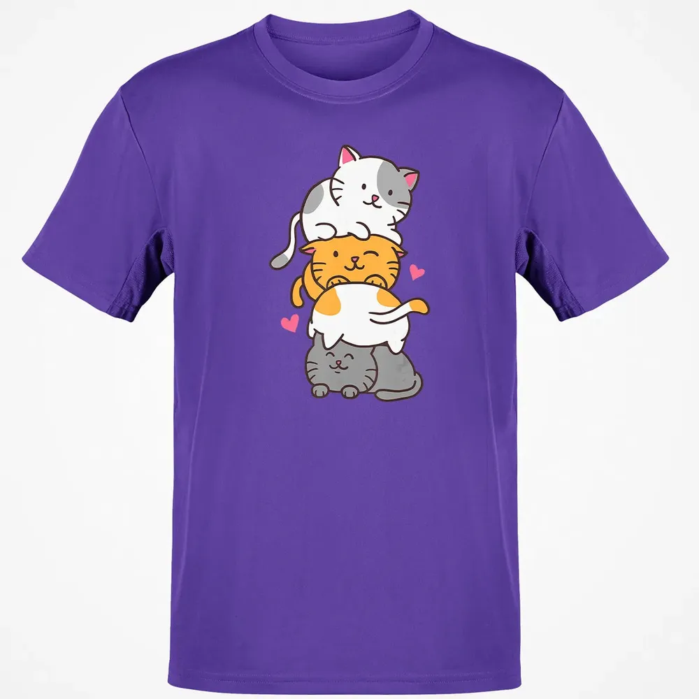Cat Cats Meowtain Cute Kitty Pile Anime Kawaii Neko Gift Classic Unisex T-Shirt - 10