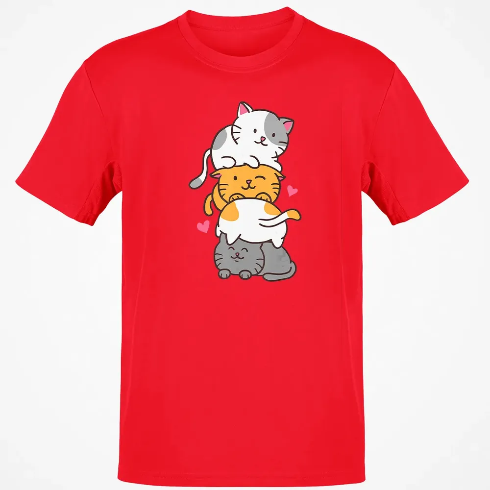 Cat Cats Meowtain Cute Kitty Pile Anime Kawaii Neko Gift Classic Unisex T-Shirt - 11