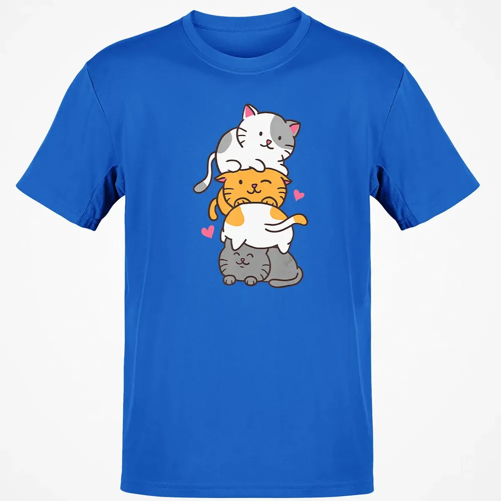 Cat Cats Meowtain Cute Kitty Pile Anime Kawaii Neko Gift Classic Unisex T-Shirt - 12