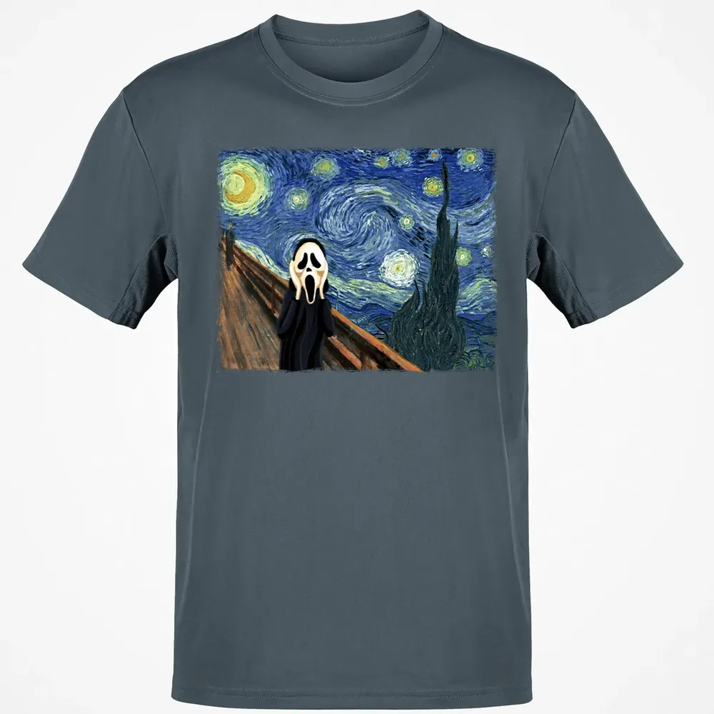 Starry Night Scream Classic Unisex T-Shirt - 4
