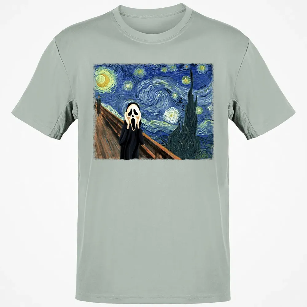 Starry Night Scream Classic Unisex T-Shirt - 3