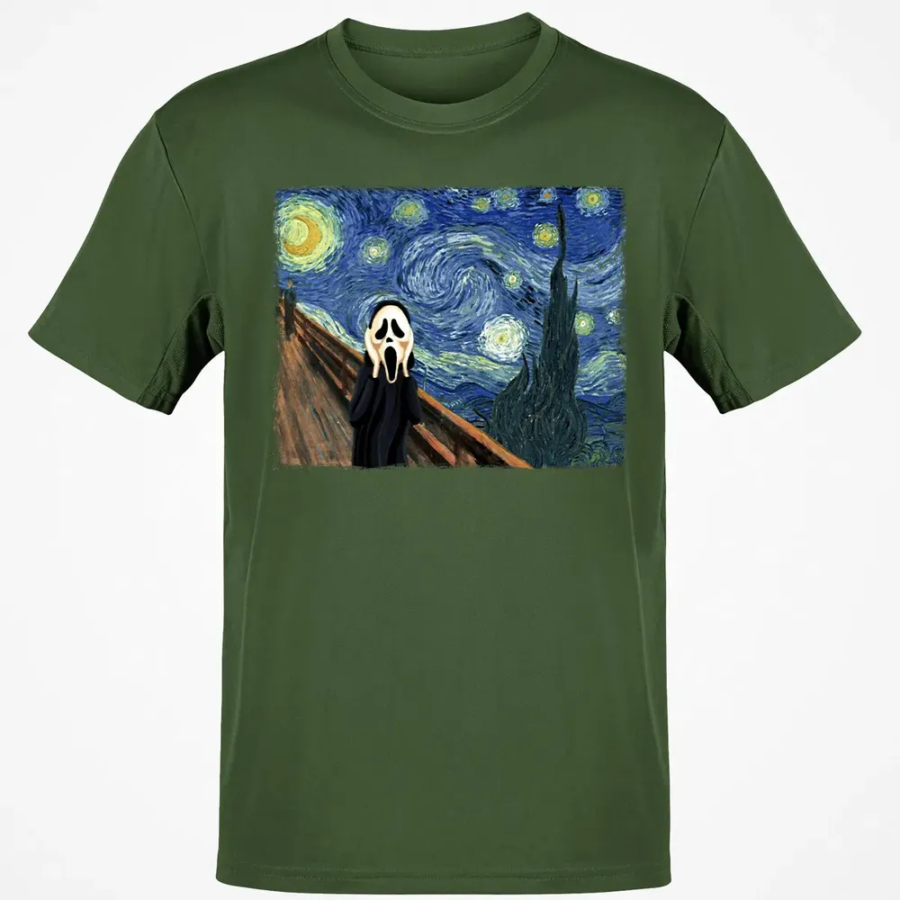 Starry Night Scream Classic Unisex T-Shirt - 7