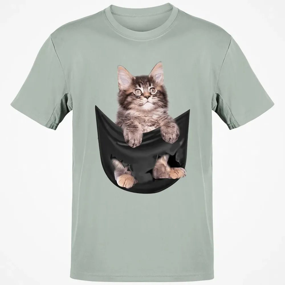 Maine Coon in pocket Classic Unisex T-Shirt - 3