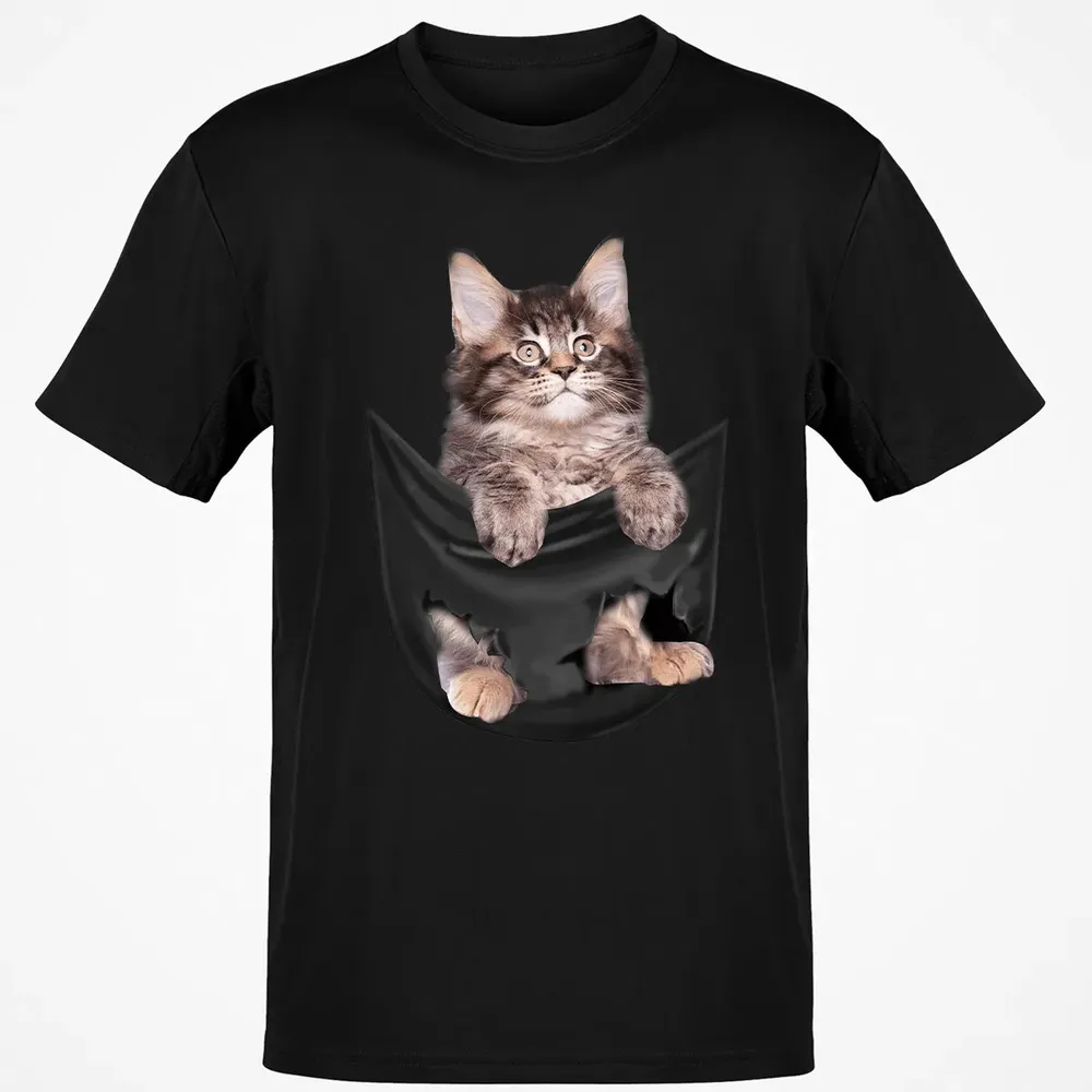 Maine Coon in pocket Classic Unisex T-Shirt - 2