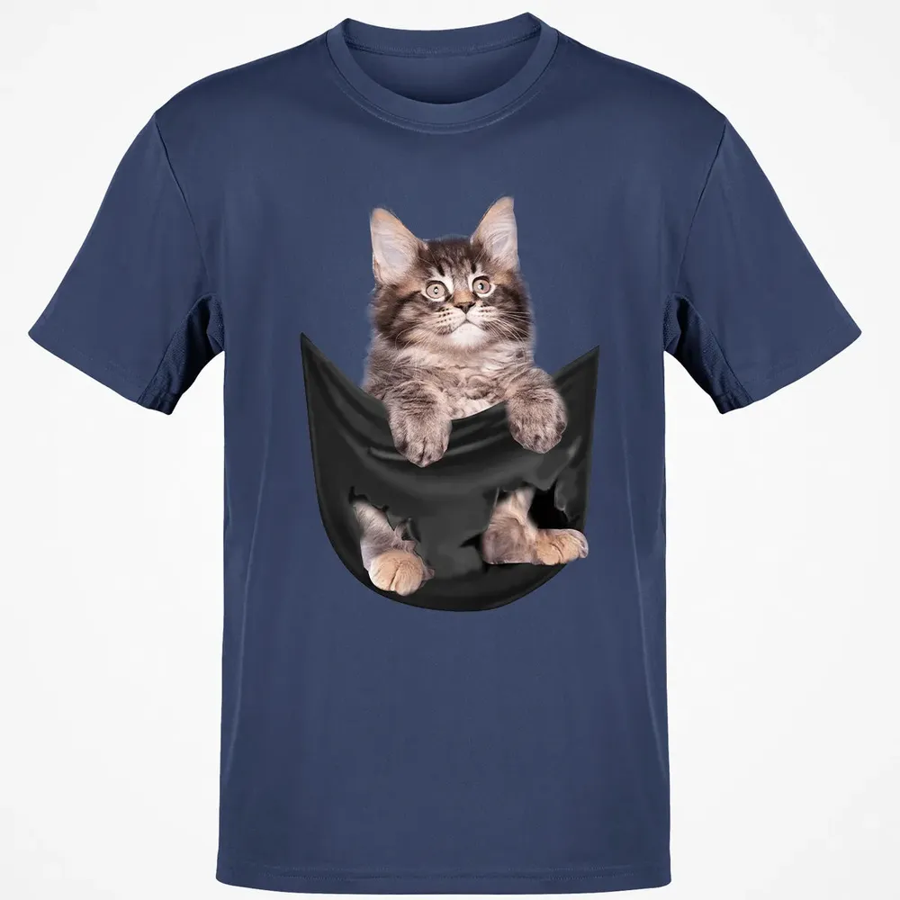 Maine Coon in pocket Classic Unisex T-Shirt - 8
