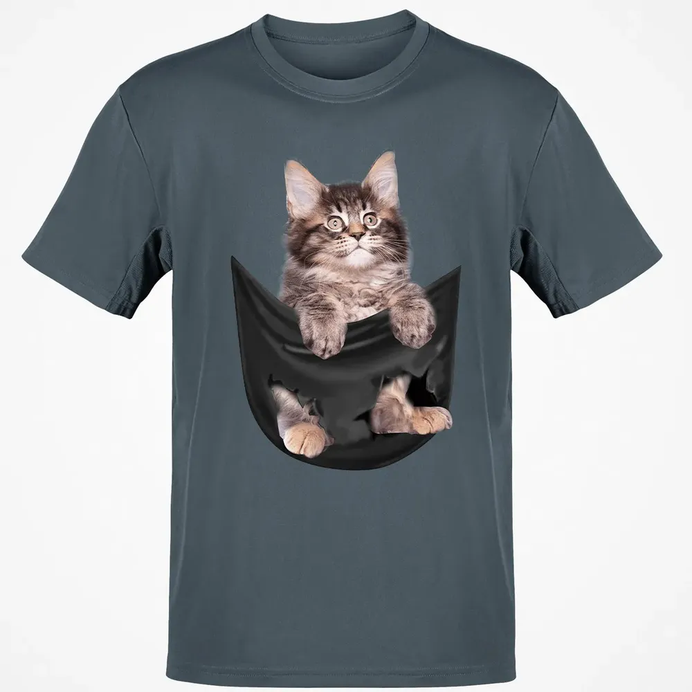 Maine Coon in pocket Classic Unisex T-Shirt - 4