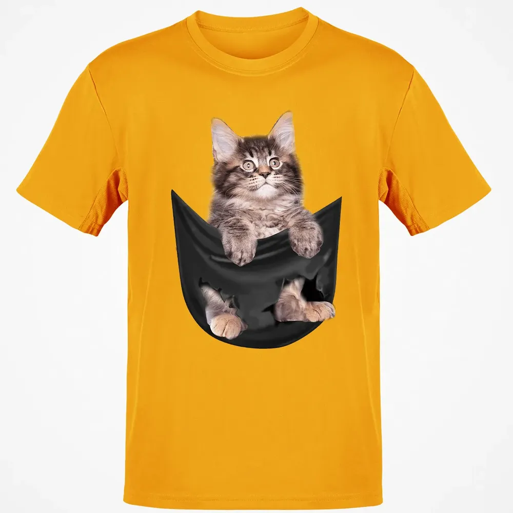 Maine Coon in pocket Classic Unisex T-Shirt - 5