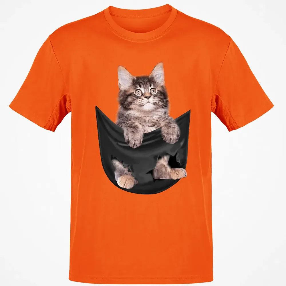 Maine Coon in pocket Classic Unisex T-Shirt - 9