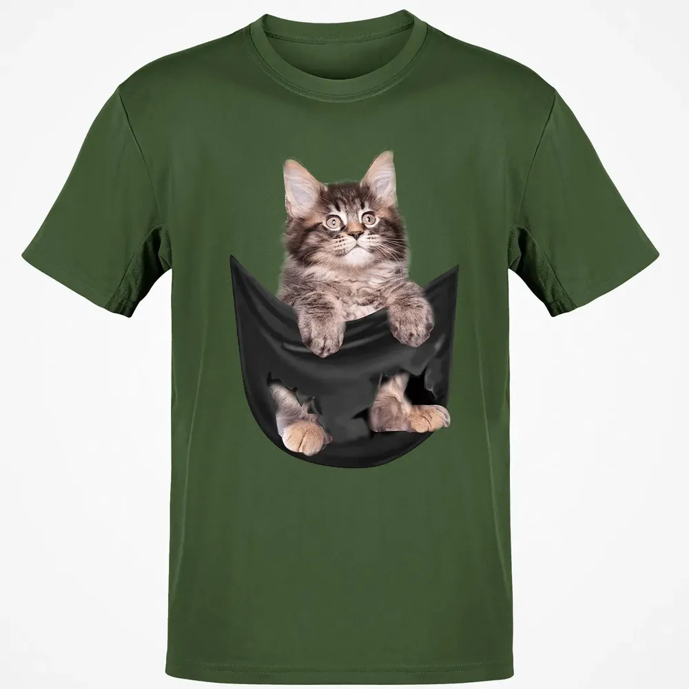 Maine Coon in pocket Classic Unisex T-Shirt - 7