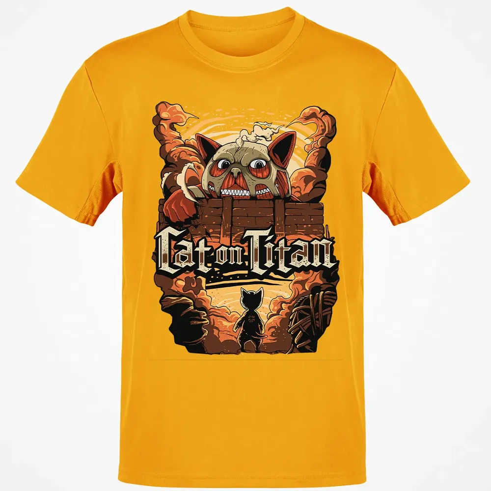 Cat On Titan Classic Unisex T-Shirt - 5