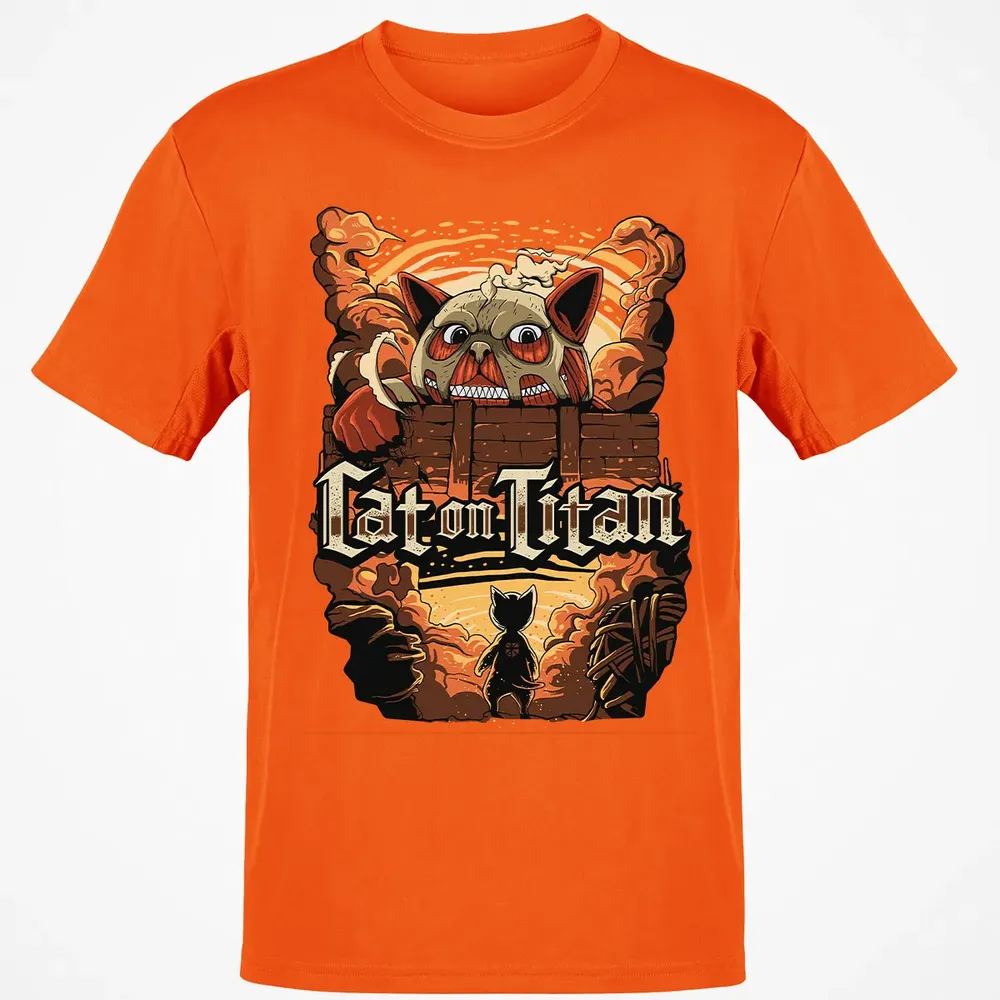 Cat On Titan Classic Unisex T-Shirt - 9
