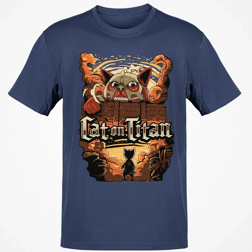Cat On Titan Classic Unisex T-Shirt - 8