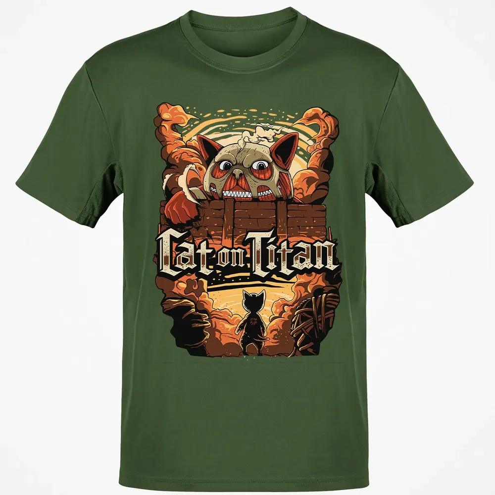 Cat On Titan Classic Unisex T-Shirt - 7
