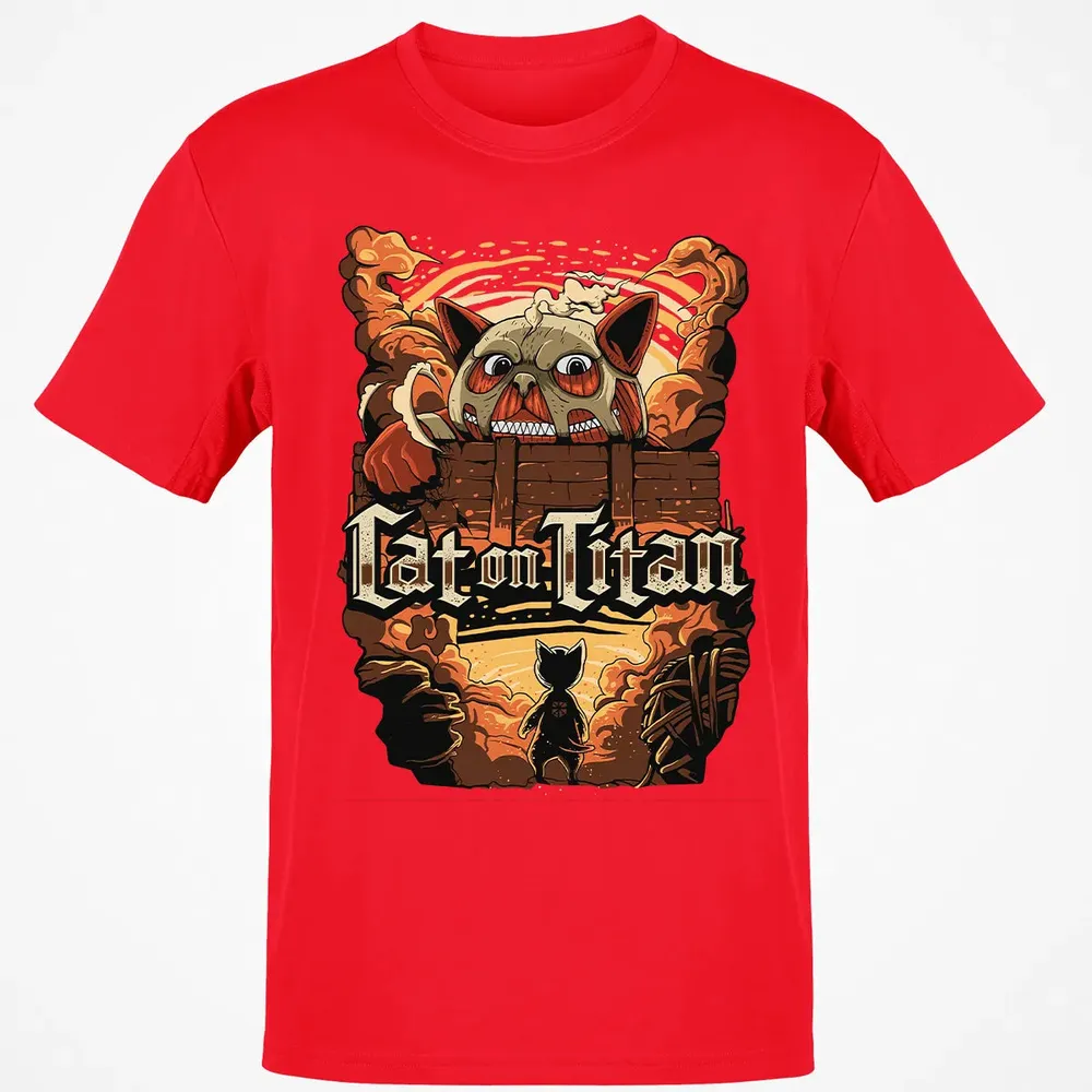 Cat On Titan Classic Unisex T-Shirt - 11