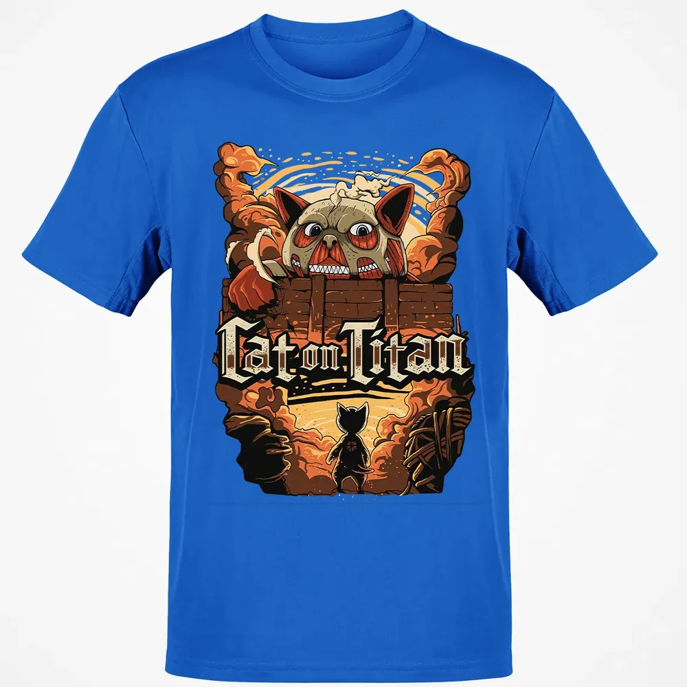 Cat On Titan Classic Unisex T-Shirt - 12