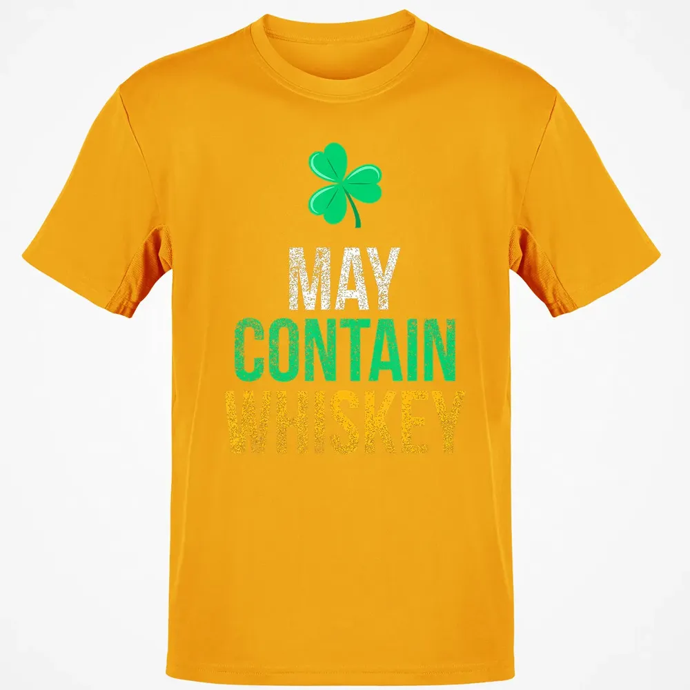 May Contain Whiskey Funny Irish St.png Classic Unisex T-Shirt - 5