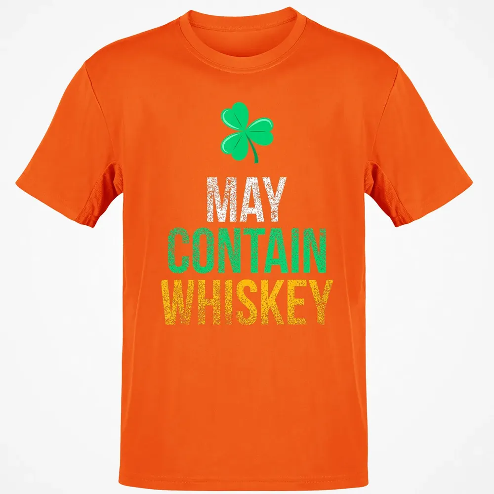 May Contain Whiskey Funny Irish St.png Classic Unisex T-Shirt - 9