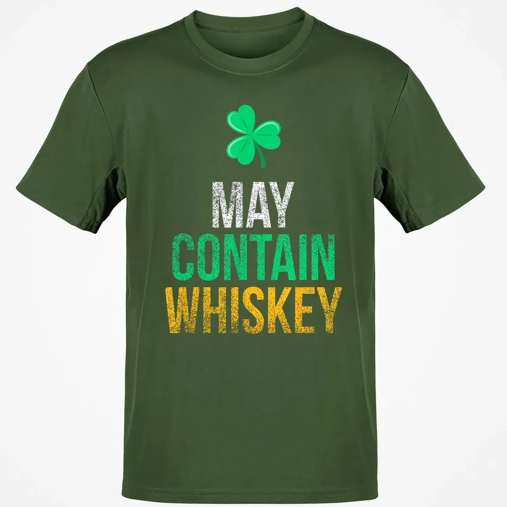 May Contain Whiskey Funny Irish St.png Classic Unisex T-Shirt - 7